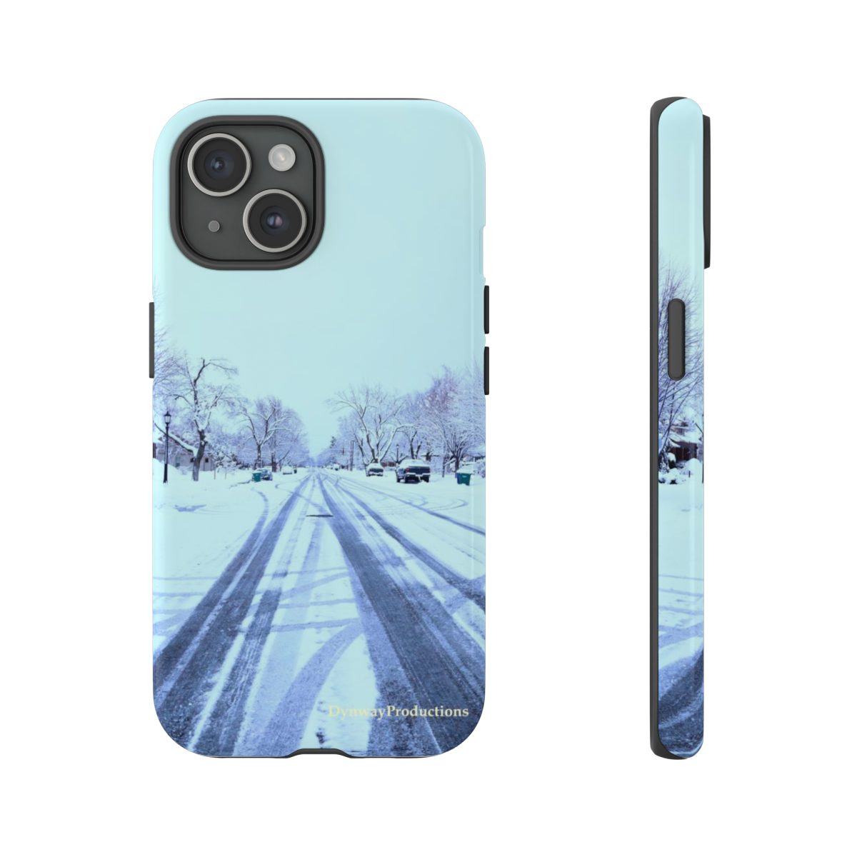 Personalized Apple iPhone, Samsung Galaxy, and Google Pixel premium-quality Tough Phone Case | Protective and Durable | Snow on the road