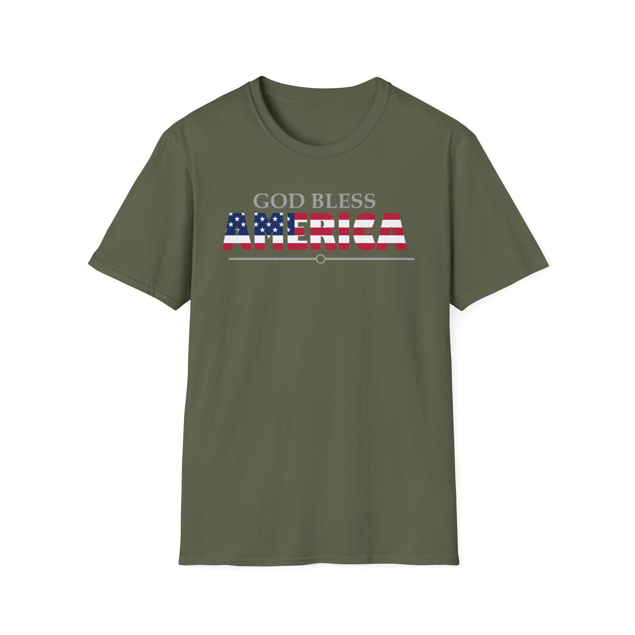 God Bless America | USA | Unisex Soft T-Shirt | DynwayProductions