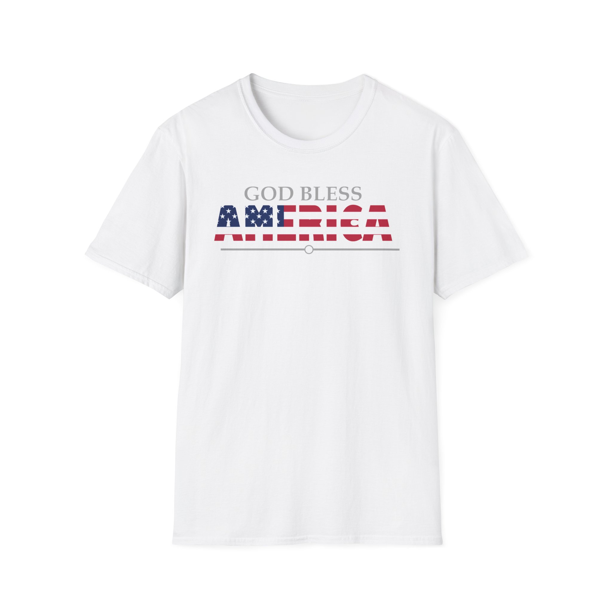 God Bless America | USA | Unisex Soft T-Shirt | DynwayProductions